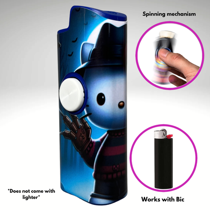 FLKR LYTR®  Fidget Spinner Lighter Case "Hello Freddy" for Bic® Spinner Lighter Case