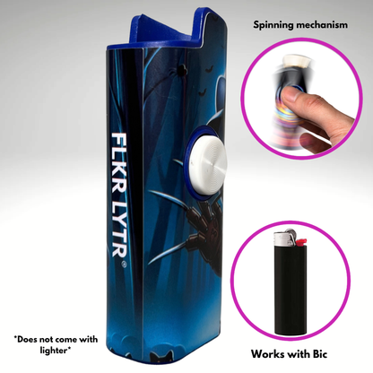 FLKR LYTR®  Fidget Spinner Lighter Case "Hello Freddy" for Bic® Spinner Lighter Case