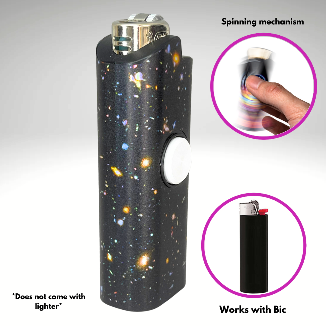 FLKR LYTR® Fidget Spinner Lighter Case "Hubble Space" for Bic® Spinner Lighter Case | FLKR LYTR - $11.99