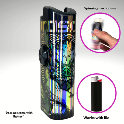 FLKR LYTR® Amazon Prime Must Have Fidget Spinner Lighter Case "Inosuke" for Bic® Lighter Case - $11.99