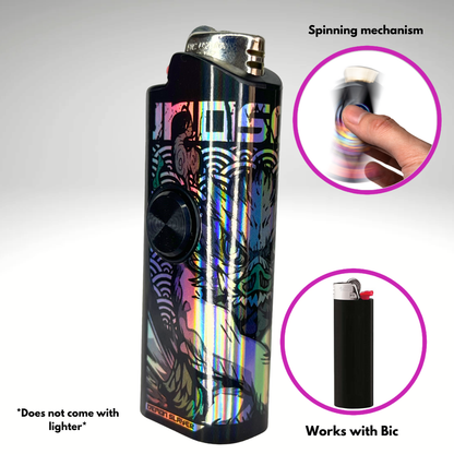 FLKR LYTR® Amazon Prime Must Have Fidget Spinner Lighter Case "Inosuke" for Bic® Lighter Case - $11.99