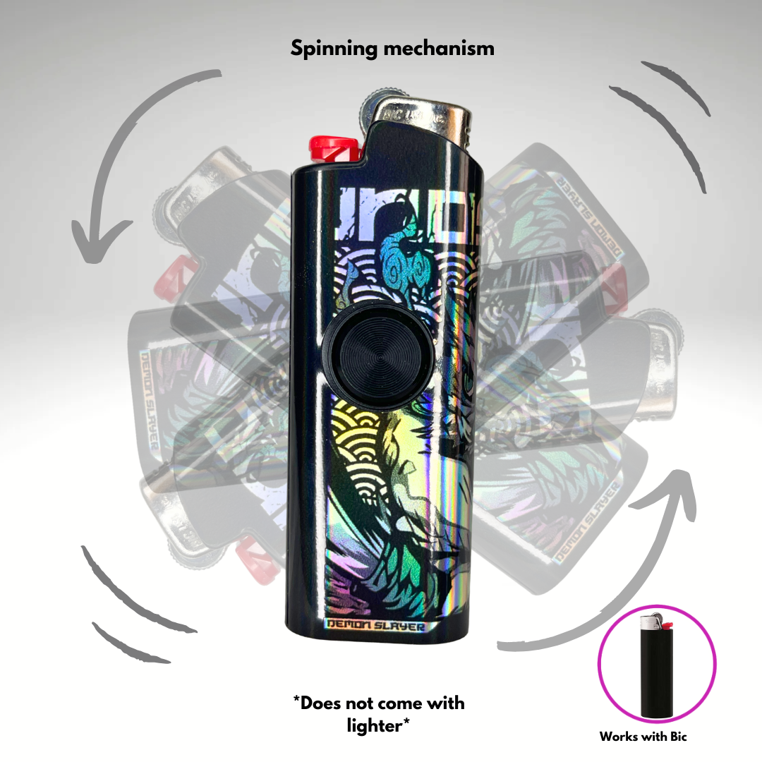 FLKR LYTR® Amazon Prime Must Have Fidget Spinner Lighter Case "Inosuke" for Bic® Lighter Case - $11.99