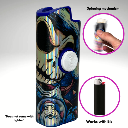 FLKR LYTR®  Fidget Spinner Lighter Case "Jack Skelly" for Bic® Spinner Lighter Case | FLKR LYTR - $11.99)