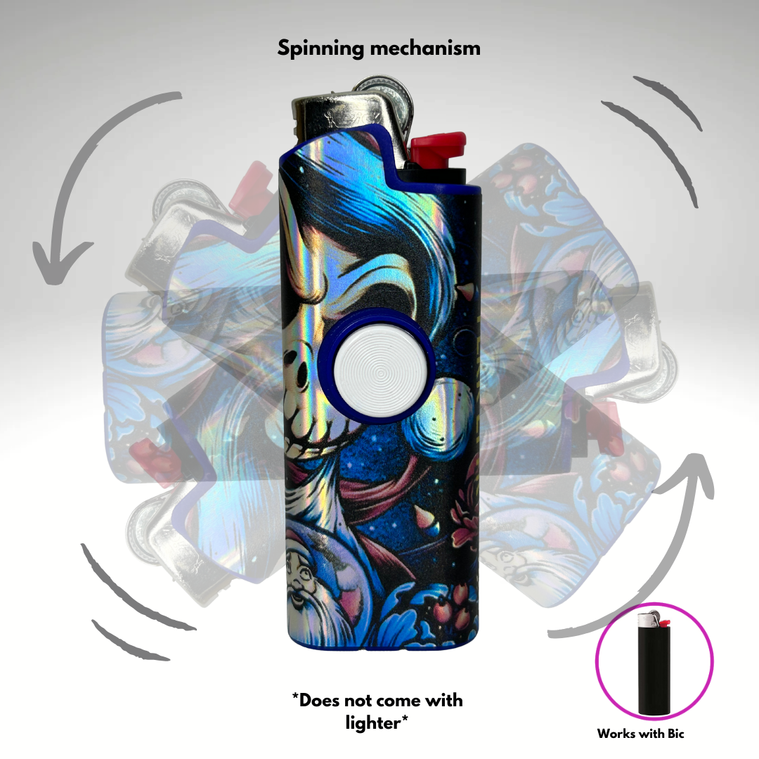 FLKR LYTR®  Fidget Spinner Lighter Case "Jack Skelly" for Bic® Spinner Lighter Case | FLKR LYTR - $11.99)