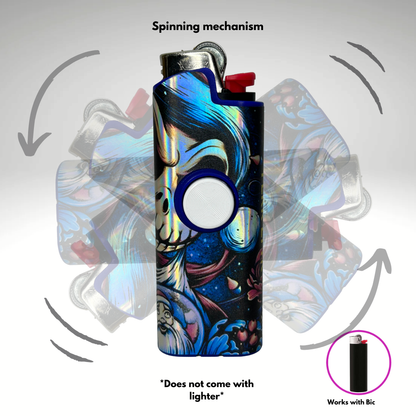 FLKR LYTR®  Fidget Spinner Lighter Case "Jack Skelly" for Bic® Spinner Lighter Case | FLKR LYTR - $11.99)