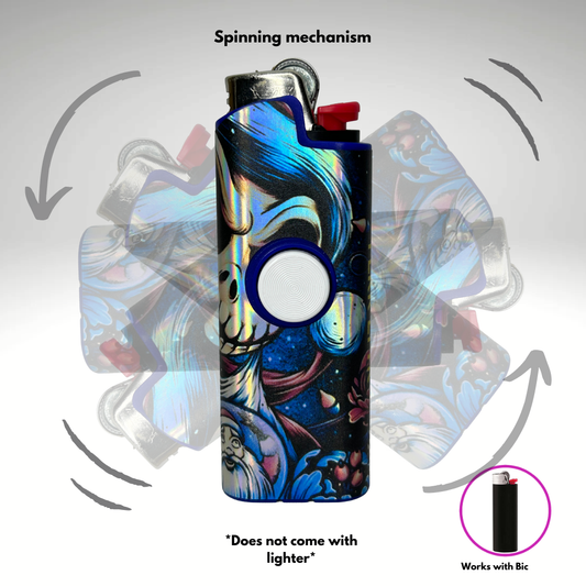 FLKR LYTR®  Fidget Spinner Lighter Case "Jack Skelly" for Bic® Spinner Lighter Case
