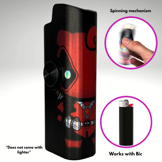 FLKR LYTR®  Fidget Spinner Lighter Case Must Have "Kitty Pool" for Bic® Spinner Lighter Case