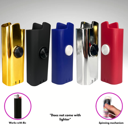 FLKR LYTR® 5PK "Red, Blue, Black, Gold, Silver Pack " Fidget Spinner Lighter Case for Bic® Spinner Lighter Case | FLKR LYTR