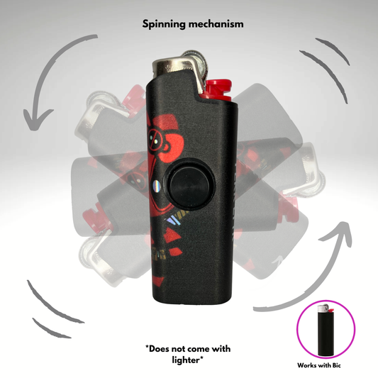 FLKR LYTR®  Fidget Spinner Lighter Case Must Have "Kitty Pool" for Bic® Spinner Lighter Case