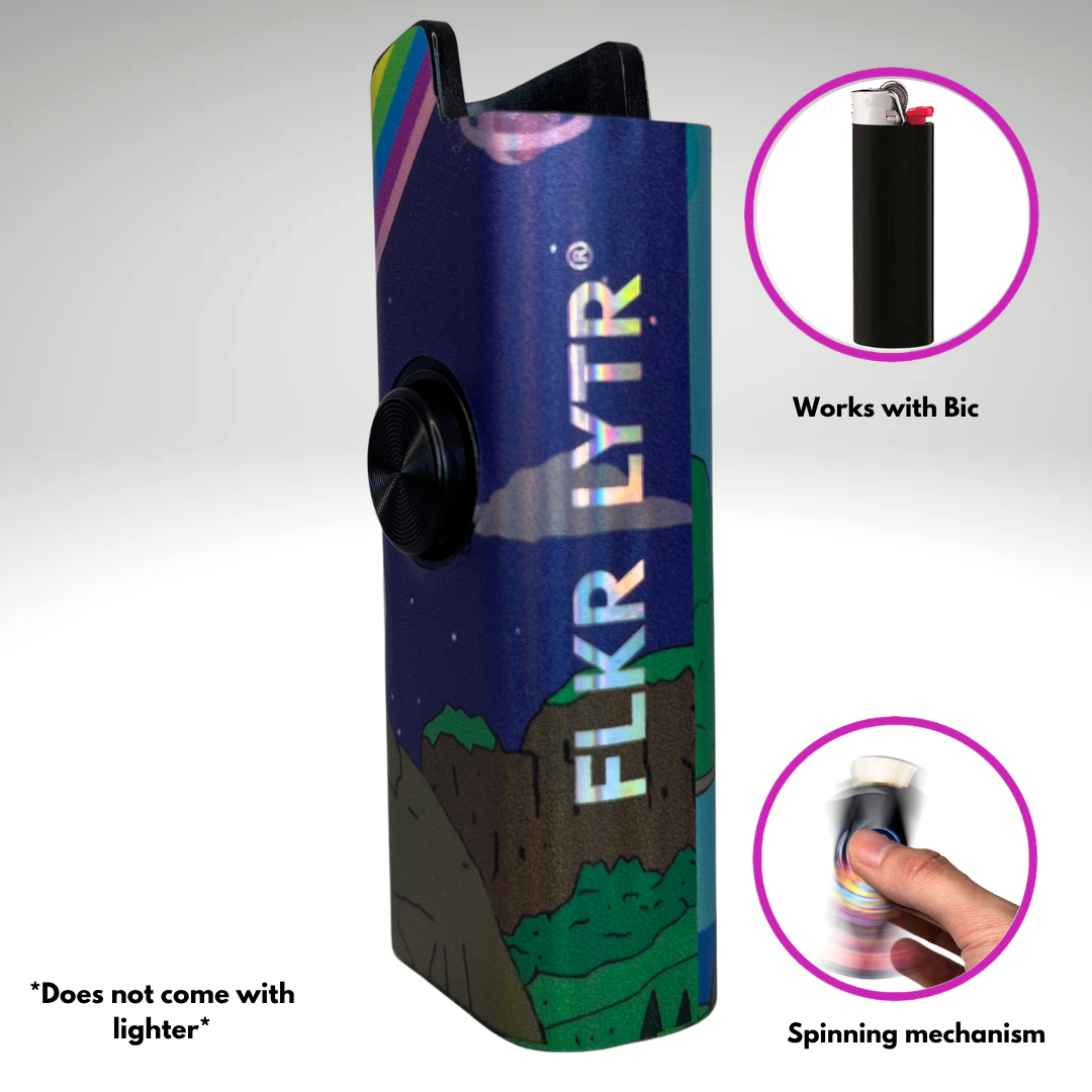 FLKR LYTR® Fidget Spinner Lighter Case "B. Lez FLKR" for Bic® Spinner Lighter Case