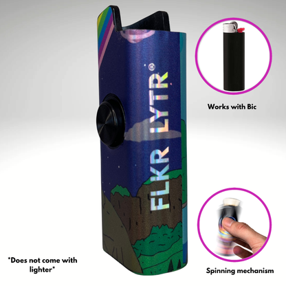 FLKR LYTR® Fidget Spinner Lighter Case "B. Lez FLKR" for Bic® Spinner Lighter Case