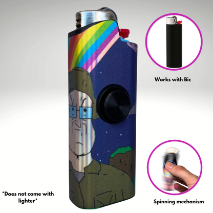 FLKR LYTR® Fidget Spinner Lighter Case "B. Lez FLKR" for Bic® Spinner Lighter Case