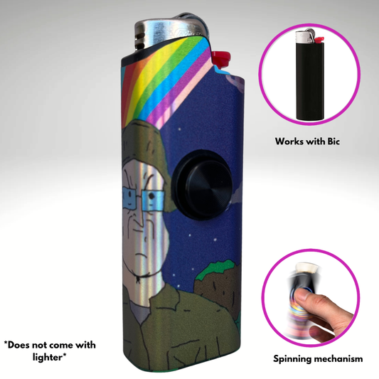FLKR LYTR® Fidget Spinner Lighter Case "B. Lez FLKR" for Bic® Spinner Lighter Case