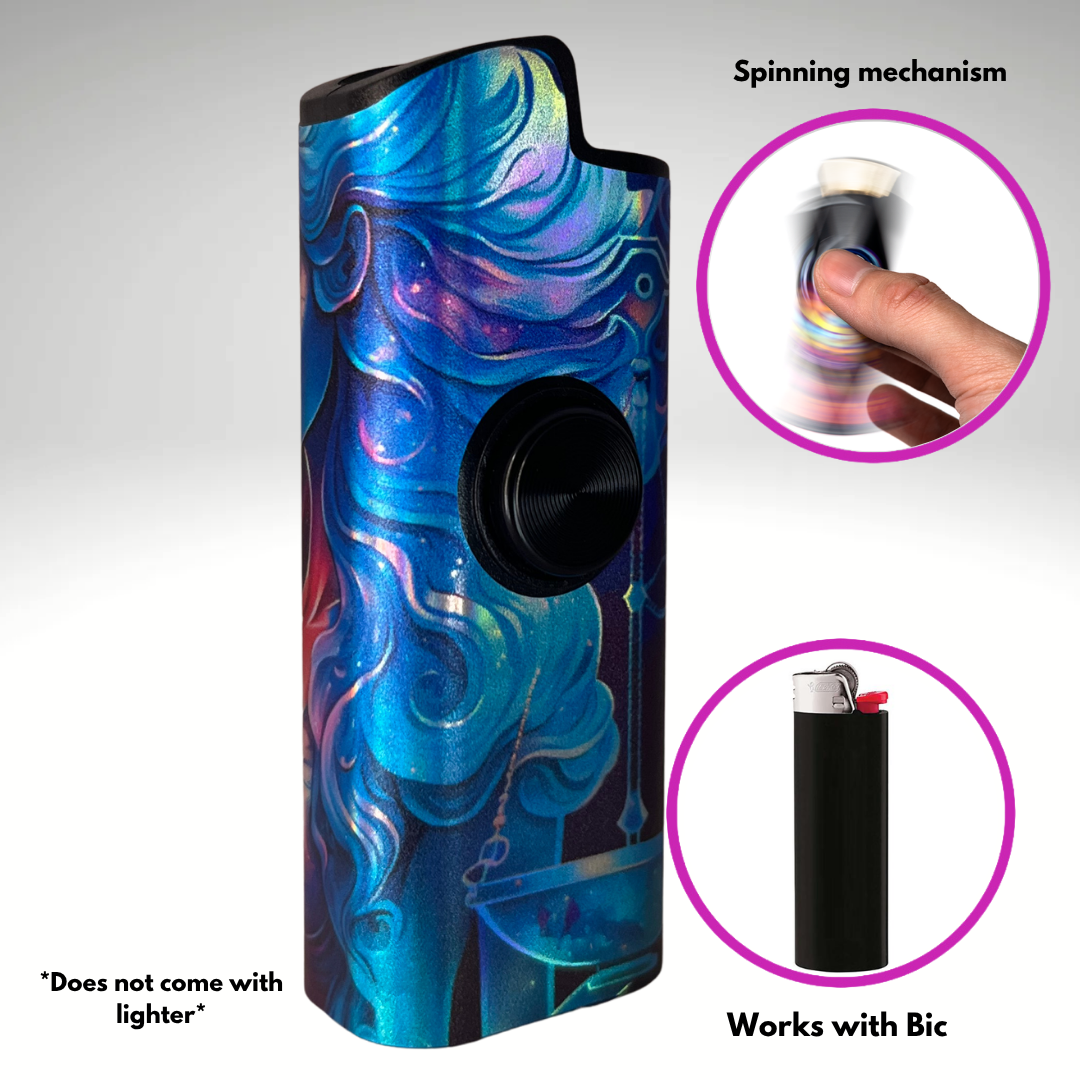 FLKR LYTR® Fidget Spinner Lighter Case "Libra" for Bic® Spinner Lighter Case
