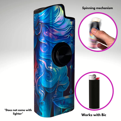 FLKR LYTR® Fidget Spinner Lighter Case "Libra" for Bic® Spinner Lighter Case