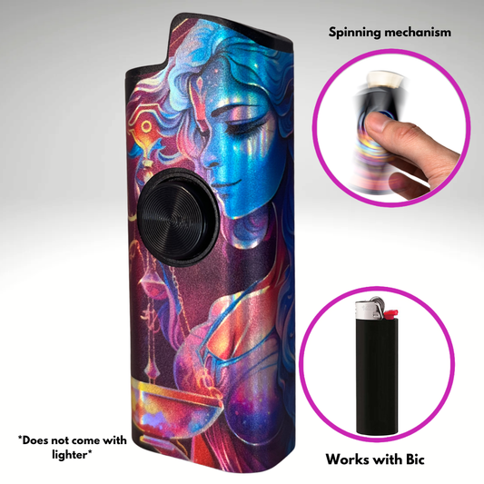 FLKR LYTR® Fidget Spinner Lighter Case "Libra" for Bic® Spinner Lighter Case