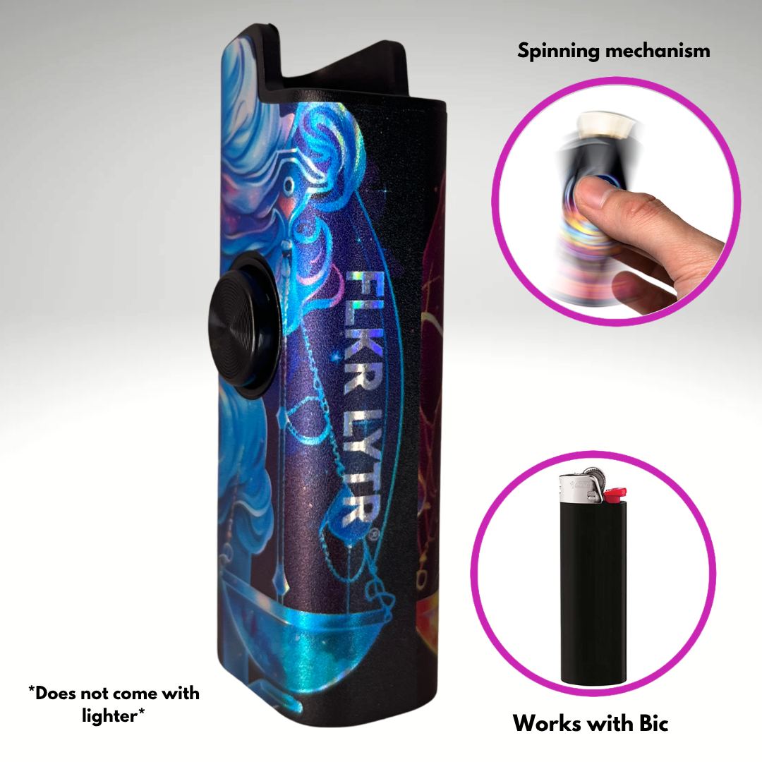 FLKR LYTR® Fidget Spinner Lighter Case "Libra" for Bic® Spinner Lighter Case