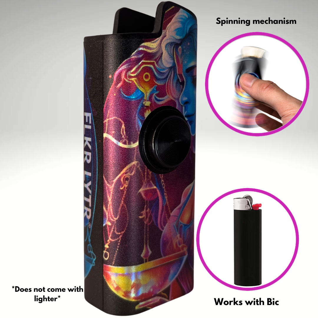 FLKR LYTR® Fidget Spinner Lighter Case "Libra" for Bic® Spinner Lighter Case
