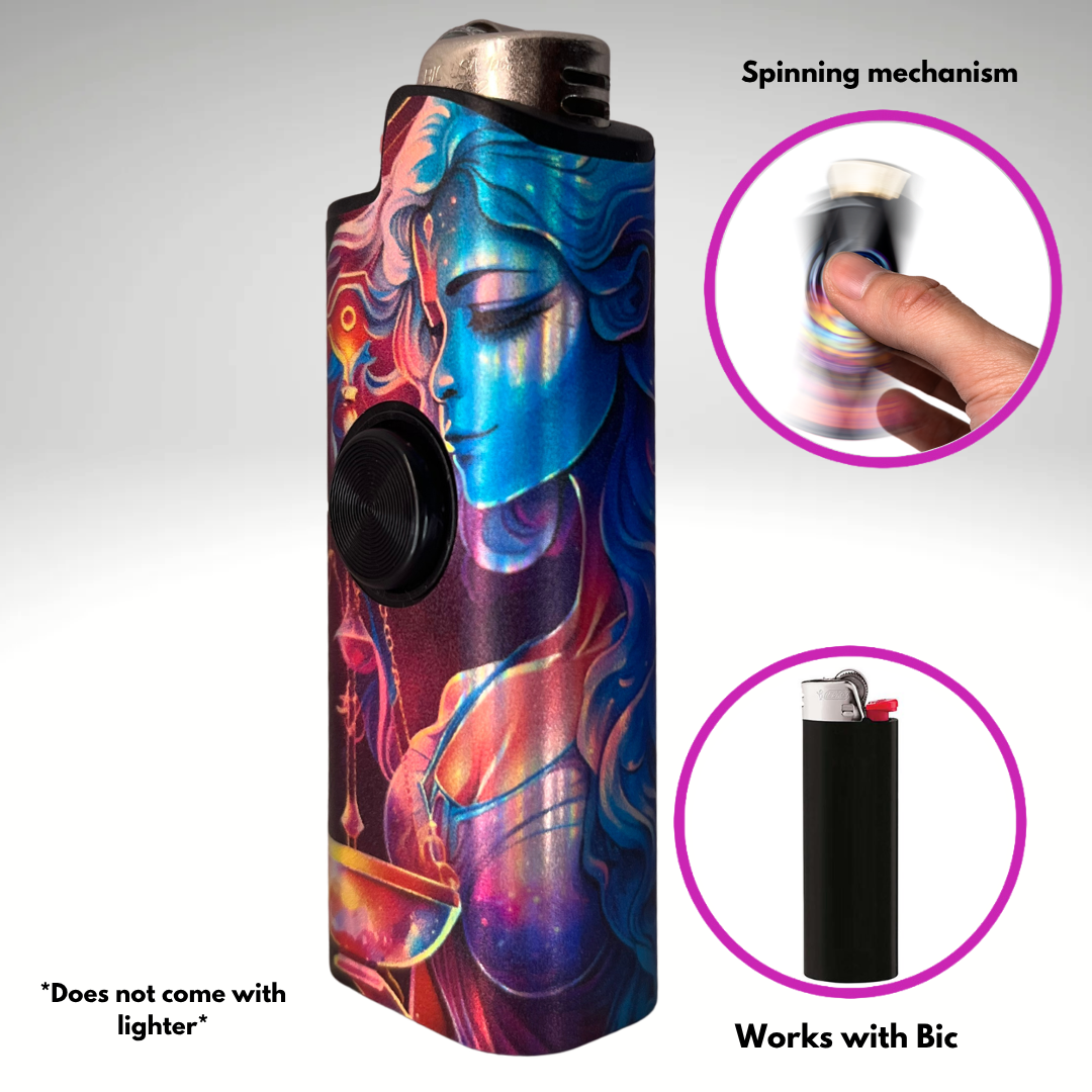 FLKR LYTR® Fidget Spinner Lighter Case "Libra" for Bic® Spinner Lighter Case