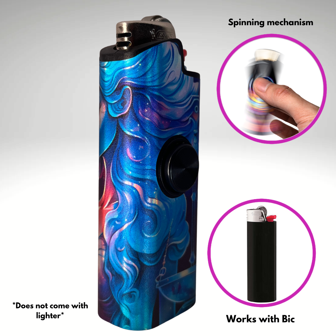 FLKR LYTR® Fidget Spinner Lighter Case "Libra" for Bic® Spinner Lighter Case
