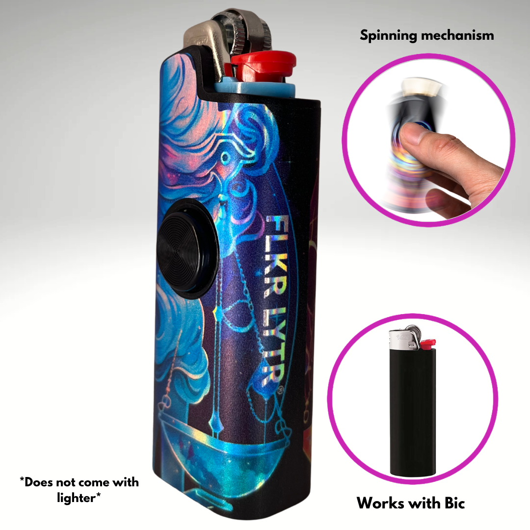 FLKR LYTR® Fidget Spinner Lighter Case "Libra" for Bic® Spinner Lighter Case