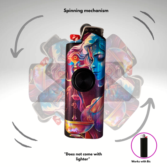 FLKR LYTR® Fidget Spinner Lighter Case "Libra" for Bic® Spinner Lighter Case