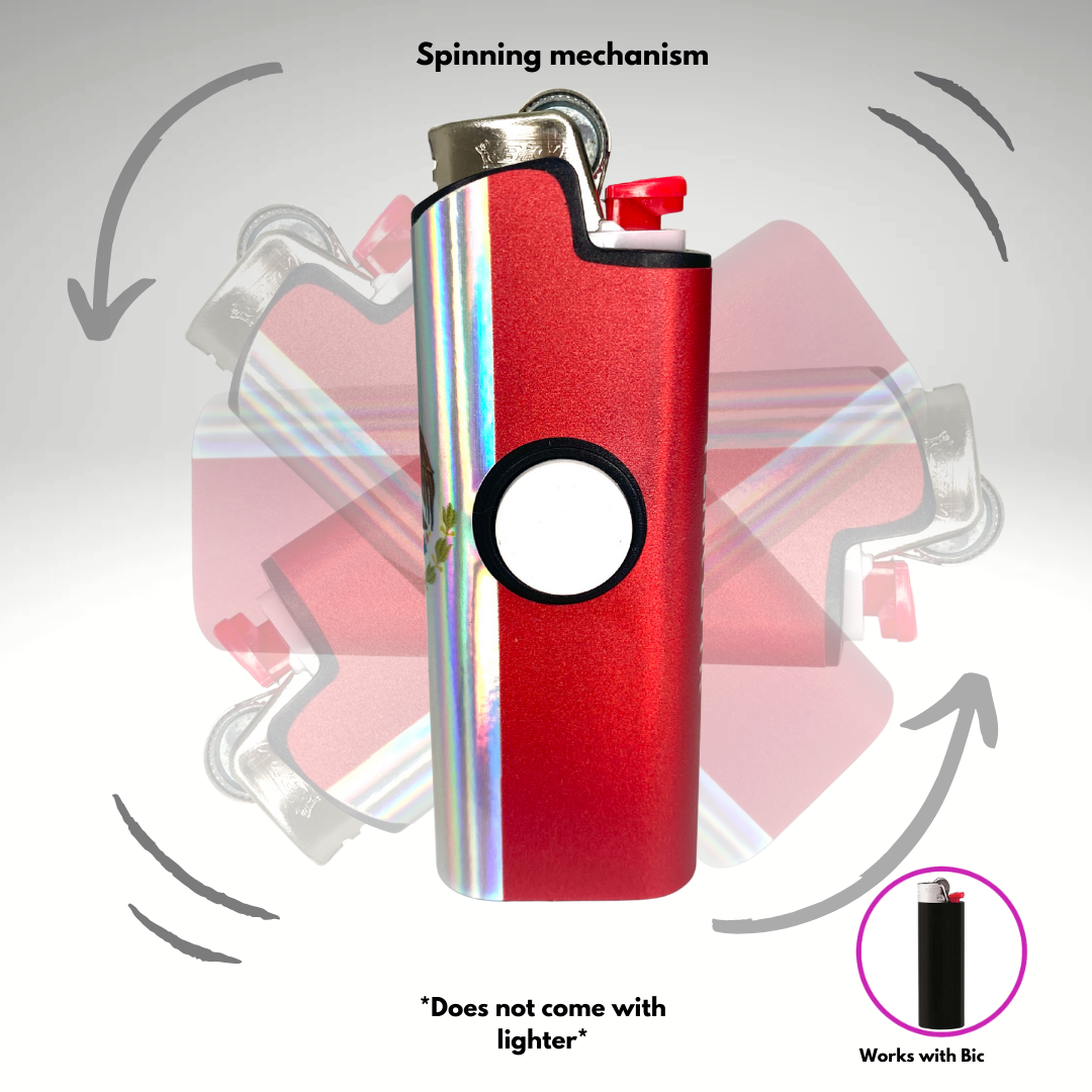 FLKR LYTR® Fidget Spinner Lighter Case "Mexican Flag" for Bic® Spinner Lighter Case | FLKR LYTR - $11.99