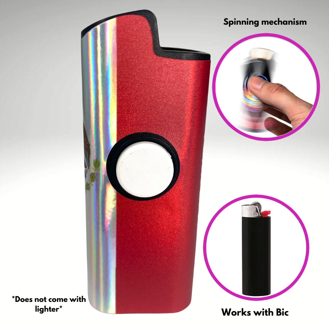 FLKR LYTR® Fidget Spinner Lighter Case "Mexican Flag" for Bic® Spinner Lighter Case | FLKR LYTR - $11.99