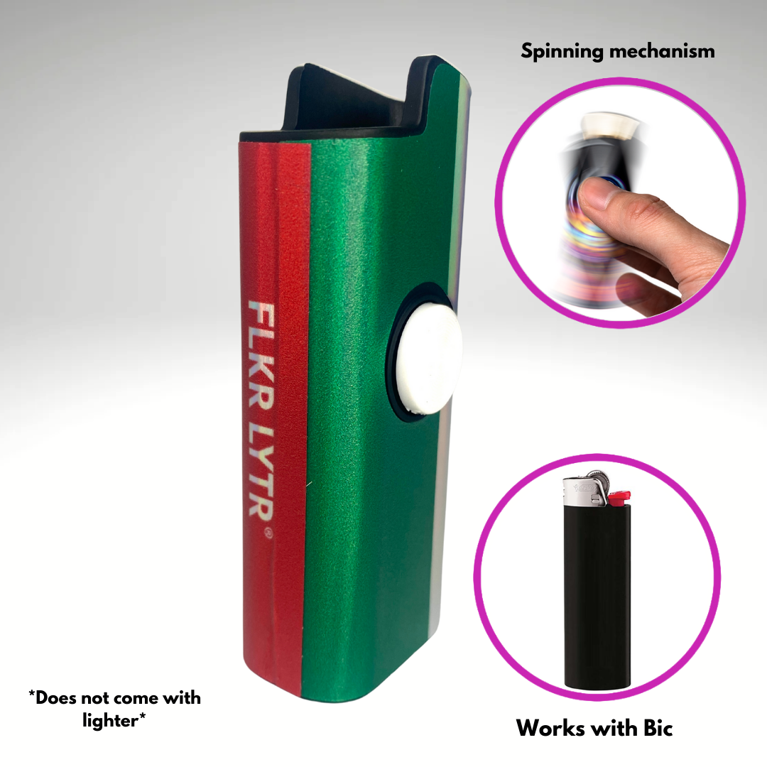 FLKR LYTR® Fidget Spinner Lighter Case "Mexican Flag" for Bic® Spinner Lighter Case | FLKR LYTR - $11.99