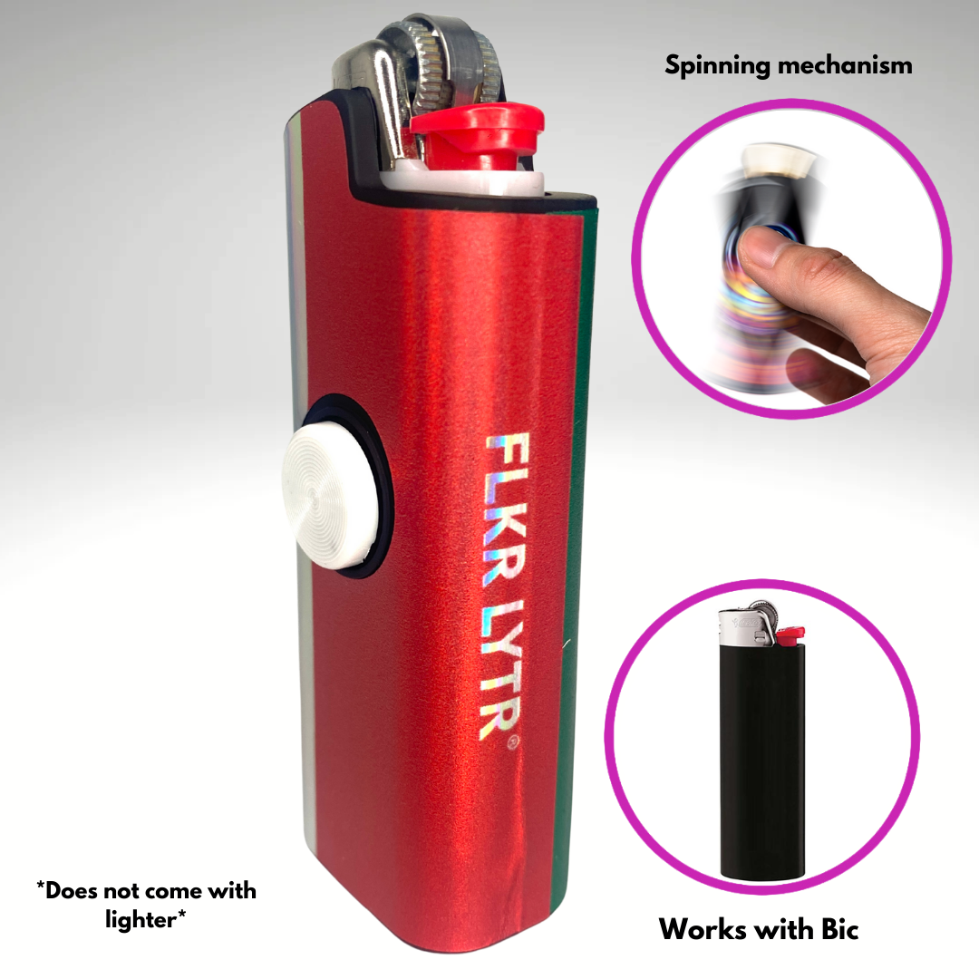 FLKR LYTR® Fidget Spinner Lighter Case "Mexican Flag" for Bic® Spinner Lighter Case | FLKR LYTR - $11.99