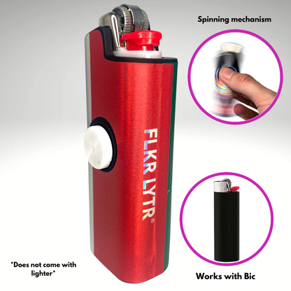 FLKR LYTR® Fidget Spinner Lighter Case "Mexican Flag" for Bic® Spinner Lighter Case | FLKR LYTR - $11.99