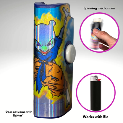 FLKR LYTR® Amazon Prime Must Have Fidget Spinner Lighter Case "MewKu" for Bic® Lighter Case