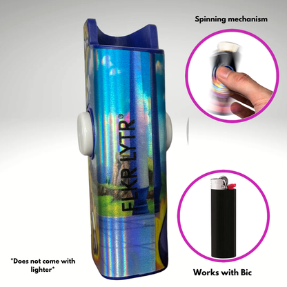 FLKR LYTR® Amazon Prime Must Have Fidget Spinner Lighter Case "MewKu" for Bic® Lighter Case
