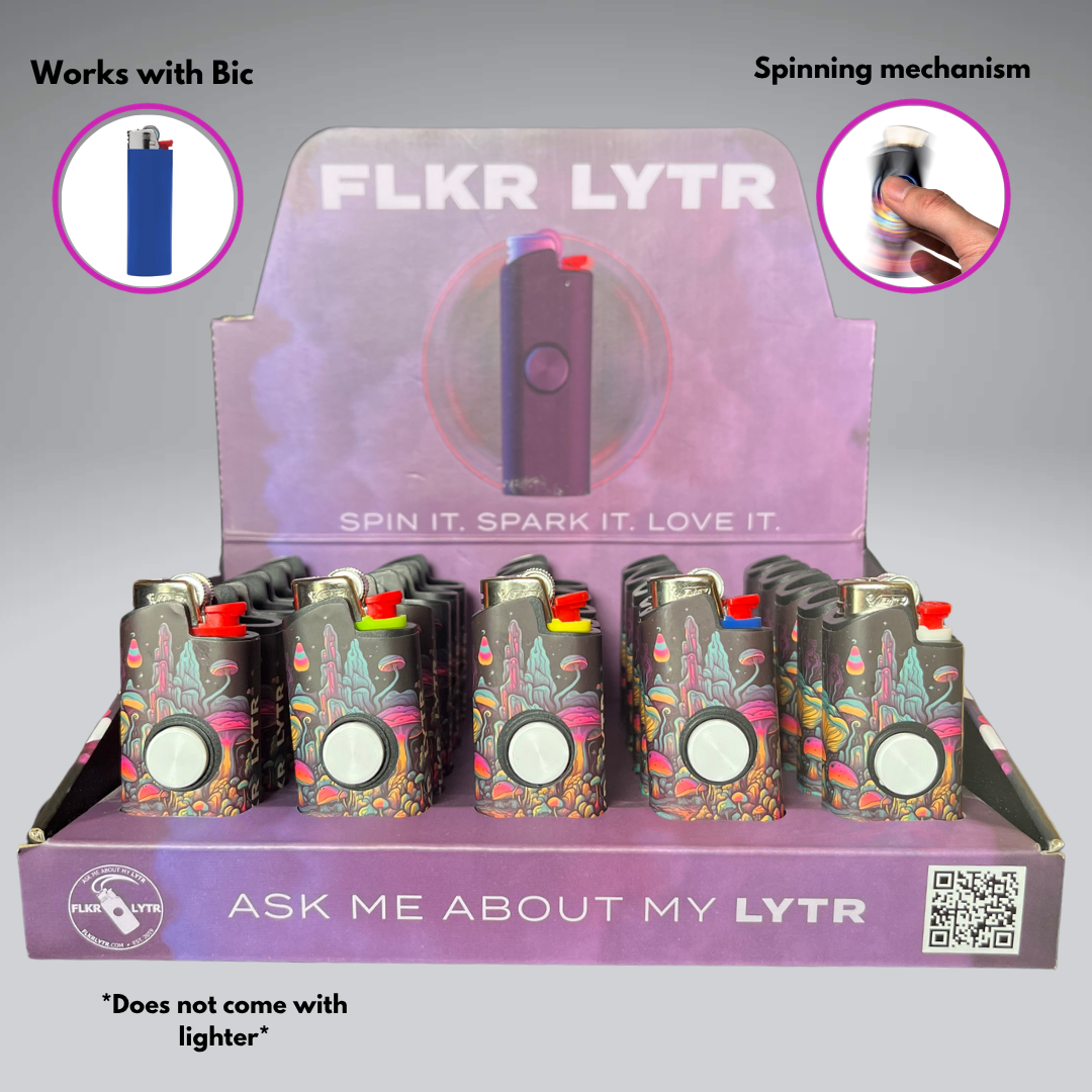 Mushroom Land FLKR Retail Display Box Lighter Case for BIC® | FLKR LYTR