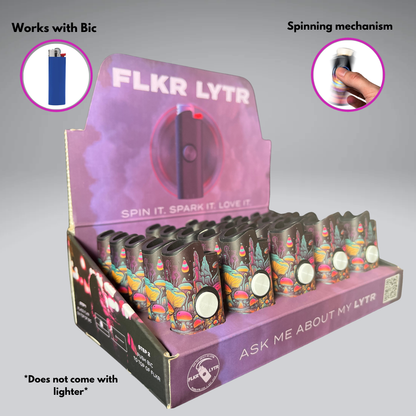 Mushroom Land FLKR Retail Display Box Lighter Case for BIC® | FLKR LYTR