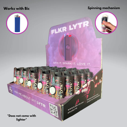 Mushroom Land FLKR Retail Display Box Lighter Case for BIC® | FLKR LYTR