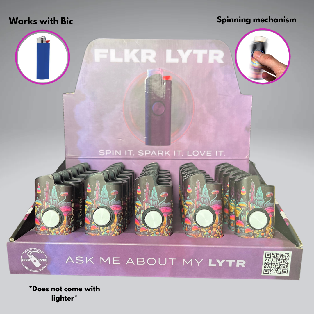 Mushroom Land FLKR Retail Display Box Lighter Case for BIC® | FLKR LYTR