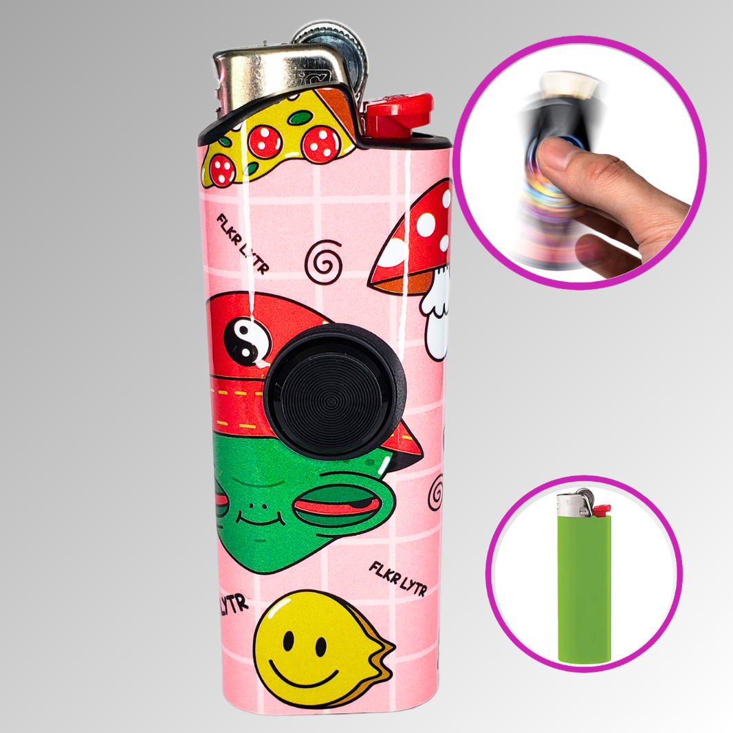 FLKR LYTR: Flicker lighter fidget spinner lighter case