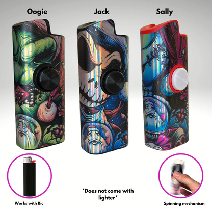 FLKR LYTR® Nightmare pack  "Oogie, Jack, Sally" Fidget Spinner Lighter Case for Bic® | FLKR LYTR