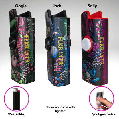 FLKR LYTR® Nightmare pack  "Oogie, Jack, Sally" Fidget Spinner Lighter Case for Bic® | FLKR LYTR