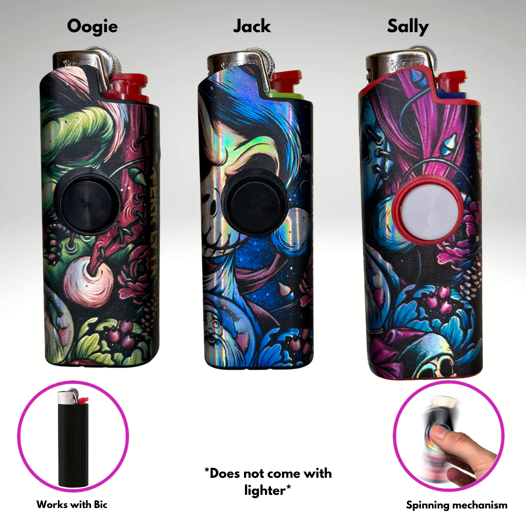 FLKR LYTR® Nightmare pack  "Oogie, Jack, Sally" Fidget Spinner Lighter Case for Bic® | FLKR LYTR