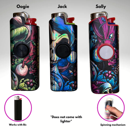 FLKR LYTR® Nightmare pack  "Oogie, Jack, Sally" Fidget Spinner Lighter Case for Bic® | FLKR LYTR