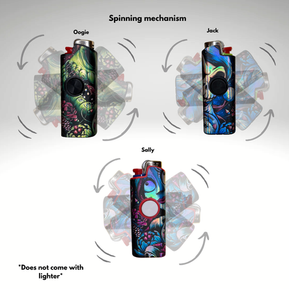 FLKR LYTR® Nightmare pack  "Oogie, Jack, Sally" Fidget Spinner Lighter Case for Bic® | FLKR LYTR