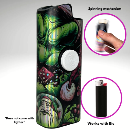 FLKR LYTR®  Fidget Spinner Lighter Case "Boogie Man" for Bic® Spinner Lighter Case | FLKR LYTR - $11.99)