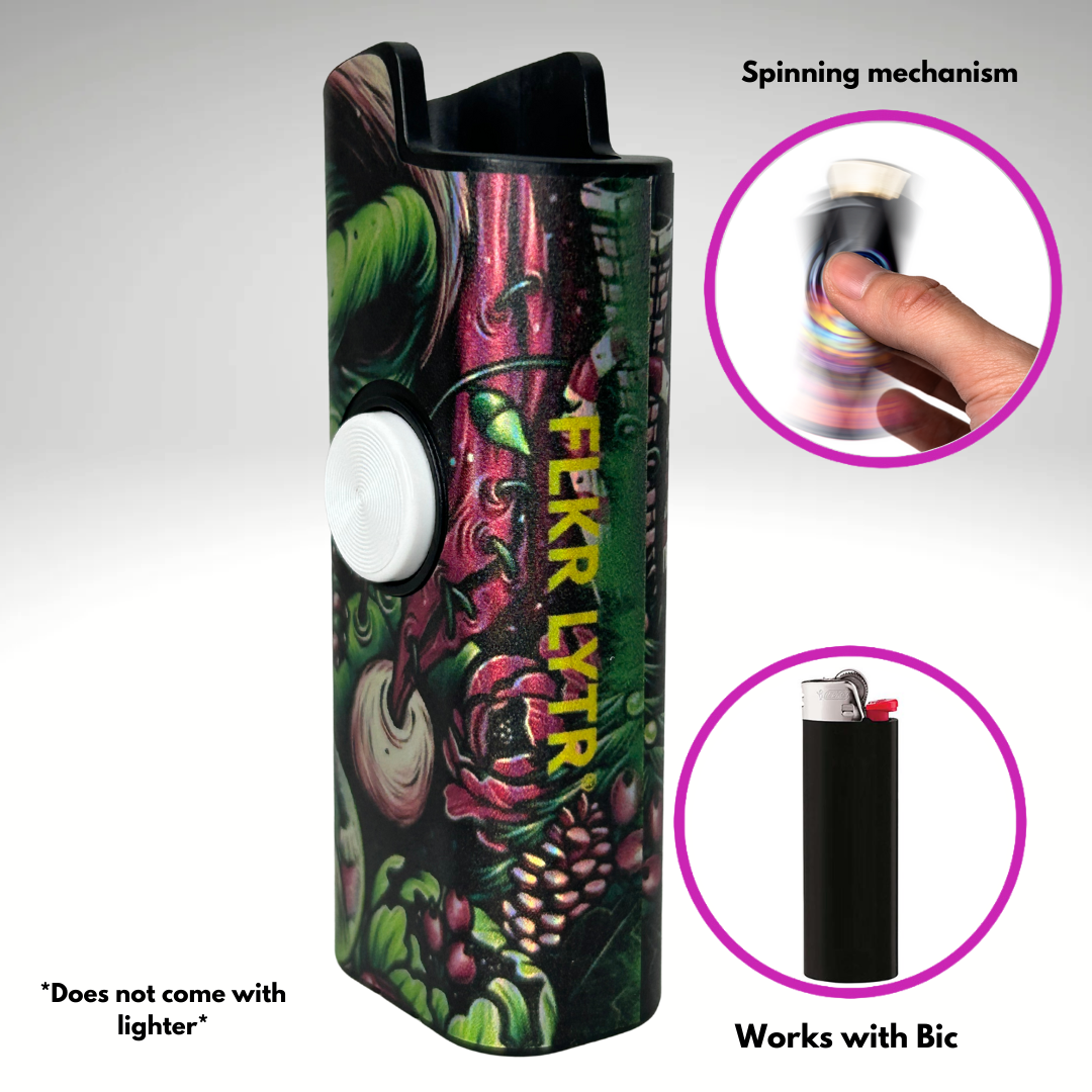 FLKR LYTR®  Fidget Spinner Lighter Case "Boogie Man" for Bic® Spinner Lighter Case | FLKR LYTR - $11.99)