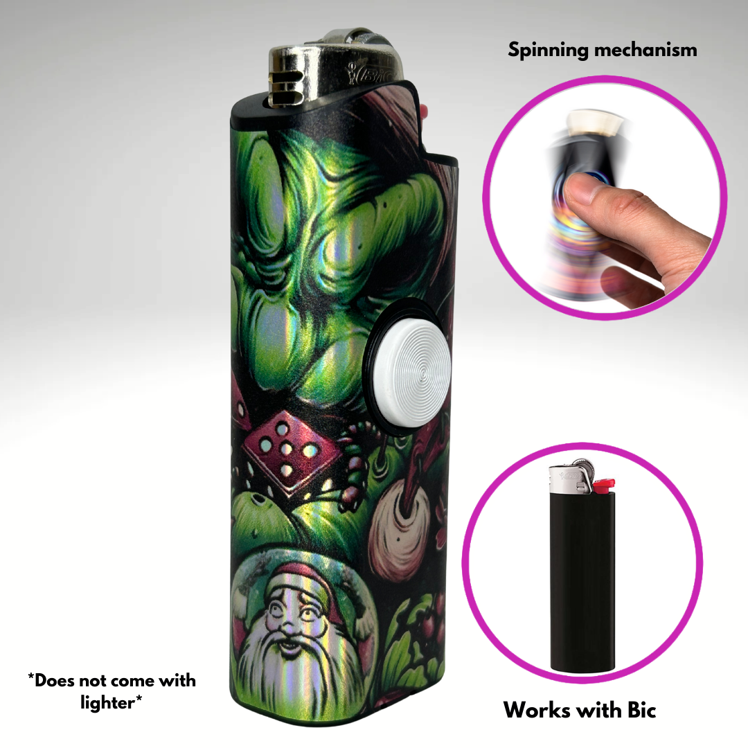FLKR LYTR®  Fidget Spinner Lighter Case "Boogie Man" for Bic® Spinner Lighter Case | FLKR LYTR - $11.99)