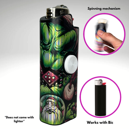 FLKR LYTR®  Fidget Spinner Lighter Case "Boogie Man" for Bic® Spinner Lighter Case | FLKR LYTR - $11.99)