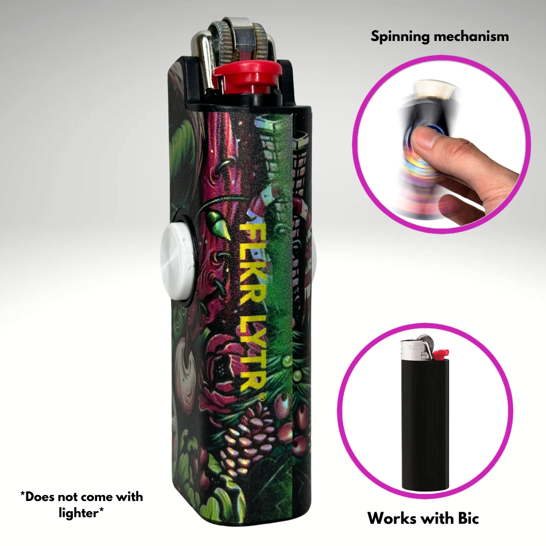 FLKR LYTR®  Fidget Spinner Lighter Case "Boogie Man" for Bic® Spinner Lighter Case | FLKR LYTR - $11.99)