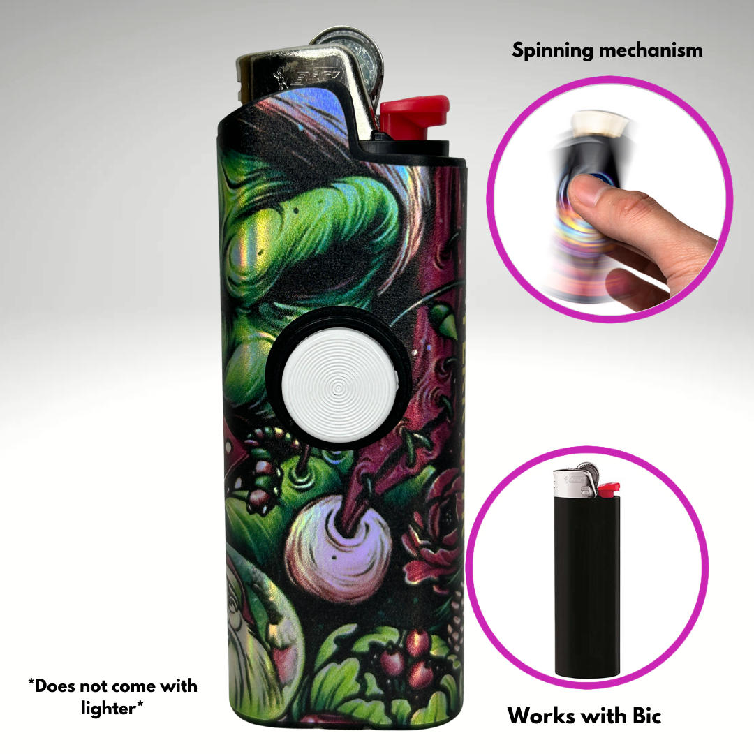 FLKR LYTR®  Fidget Spinner Lighter Case "Boogie Man" for Bic® Spinner Lighter Case | FLKR LYTR - $11.99)