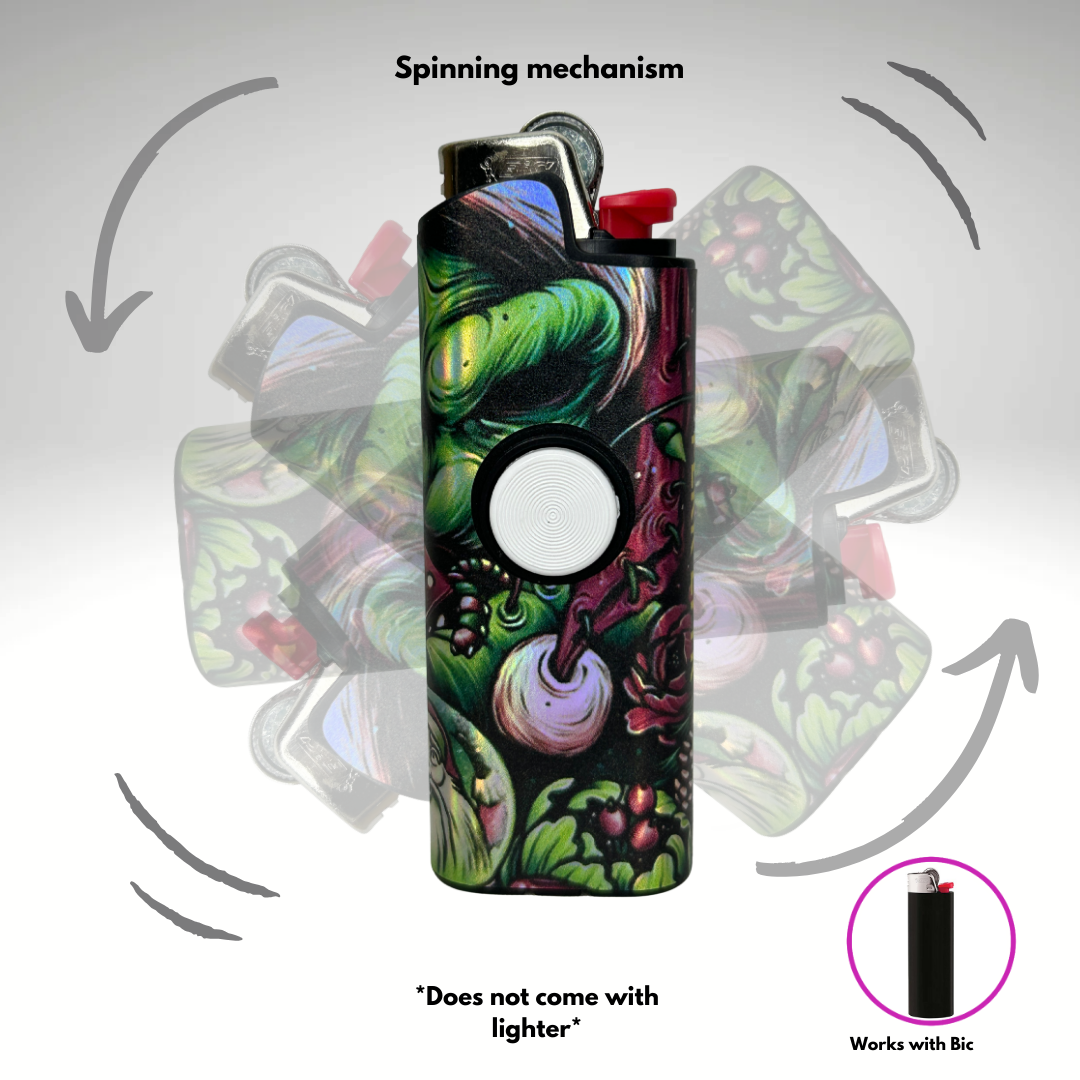 FLKR LYTR®  Fidget Spinner Lighter Case "Boogie Man" for Bic® Spinner Lighter Case | FLKR LYTR - $11.99)
